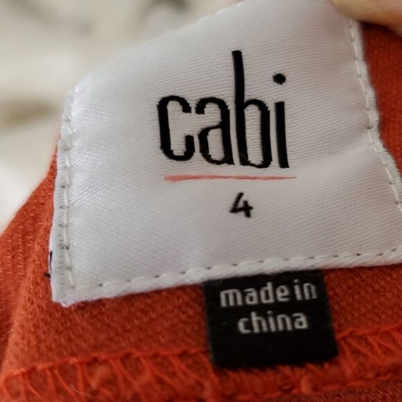 CAbi Red Skirt Pencil Skirt Front Tuck Detail - Picture 4 of 7